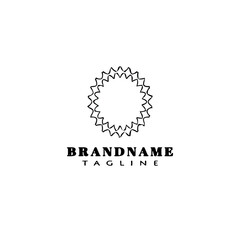 cute frame logo cartoon icon design template black isolated vector illustration