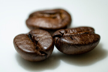coffee beans isolated on white