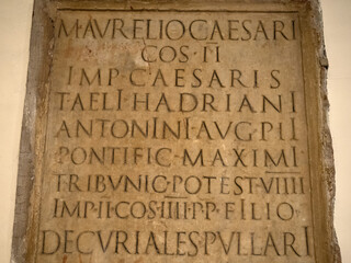 antique roman inscription law