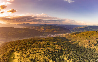 sunset in the mountains