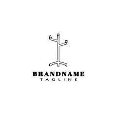 coat stand cartoon logo template icon design symbol isolated vector illustration