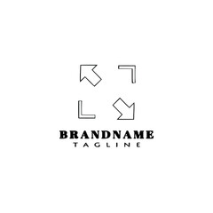 full screen logo icon design template vector illustration