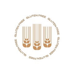 Gluten free icon isolated on white background