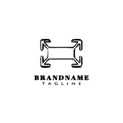 full screen logo icon design template vector illustration