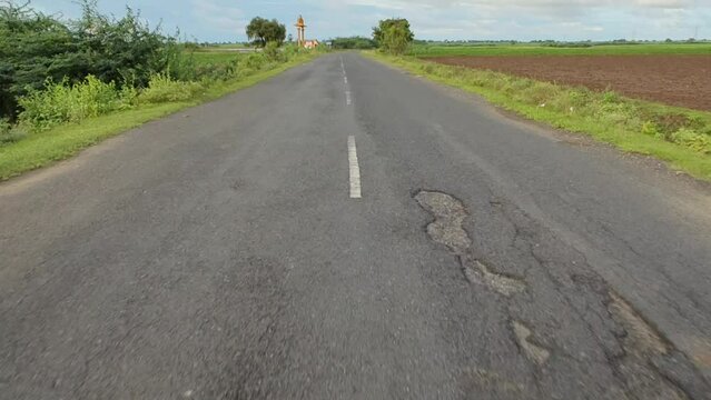potholes on road, Asphalt drive way