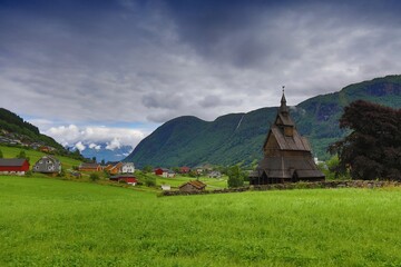 Fototapeta na wymiar Norway Hopperstad stave church