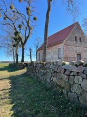 Steinmauer, Kirche, Ramin, Schmagerow, Vorpommern, Mecklenburg, Löcknitz, Dorfkirche, Mauer, Friedhof,