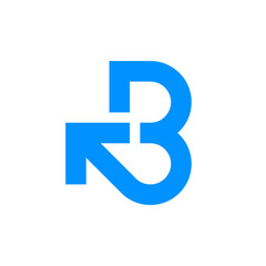 Letter B arrow logo design