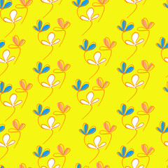 Seamless vector pattern with leaves 