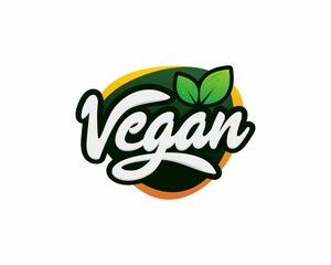 Vegan typography logo collection, vegan label vector, vegan badge vector