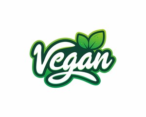 Vegan typography logo collection, vegan label vector, vegan badge vector