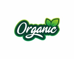 Organic typography logo or label design