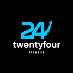 TWENTY FOUR FITNESS LOGO FRESH AND MODERN FOR YOUR COMPANY