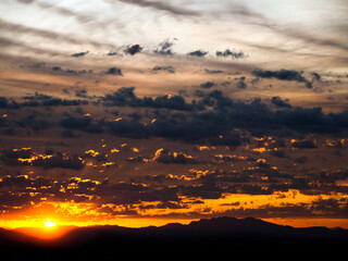 sunrise in the desert