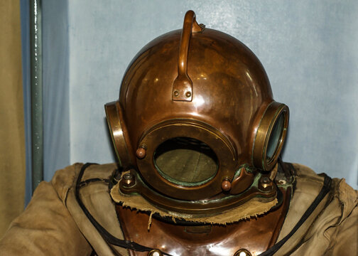 suit of a scuba diver of the Soviet army of the Baltic fleet of the mid-twentieth century