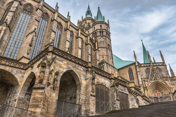 Fototapeta na wymiar St. Marien cathedral in Erfurt, thuringia, germany