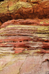 a colorful sandstone rock as background 