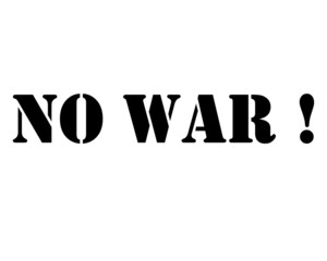The inscription "No war". Vector illustration.