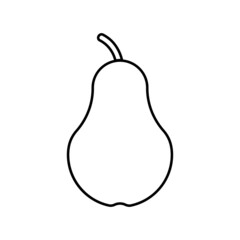 Pear icon in line style