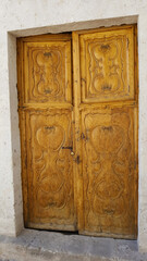Antique decorated door in Lima, Peru