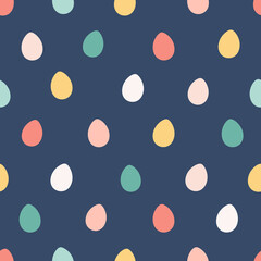 Easter eggs seamless pattern. Painted eggs. Happy Easter. Vector illustration