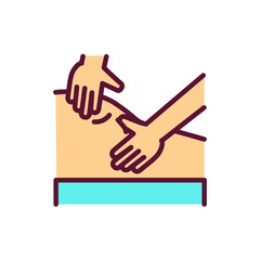 Anticellulite massage line color icon. Physiotherapy, acupuncture.