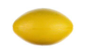 yellow rugby ball isolated on white background