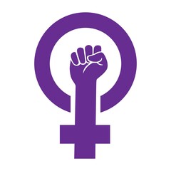 Obraz premium Women's day feminist symbol. Vector editable