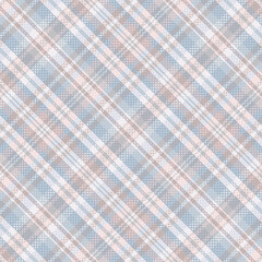 Seamless tartan plaid pattern with texture and pastel color.