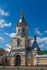 Fototapeta na wymiar View on orthodox Holy Trinity Convent, Korets city, Ukraine. Europe