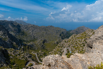 landscape in the Mountains near the sea, mallorca , Spain