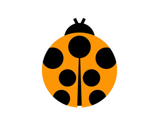 フラットテントウムシアイコン：オレンジ