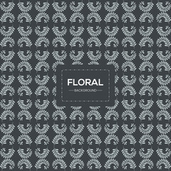 Leaf floral geometric vector background graphics design.