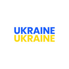 Pray for Ukraine sign. Vector isolated on white background	