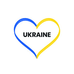 Pray for Ukraine sign. Vector isolated on white background	