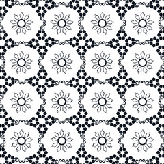 white floral elements geometric pattern background vector graphics design.