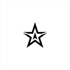 letter a w logo vector star template