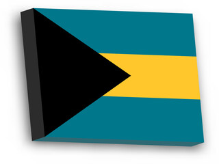 3D vector flag of Bahamas
