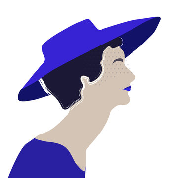Elegant blue lady