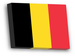 Fototapeta premium 3D vector flag of Belgium