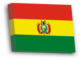 3D vector flag of Bolivia