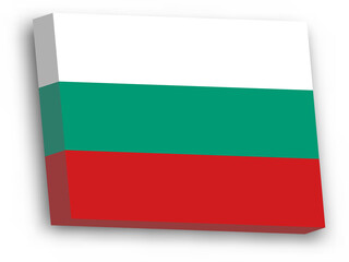3D vector flag of Bulgaria