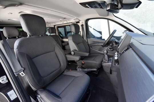 Renault Trafic SpaceClass. Cabin interior - front seats. 10-01-2021, Prague, Czech Republic.
