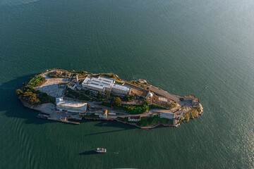 Aerial view of Alcatraz Island, San Francisco, California