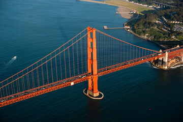 Aerial view of the Golden Gate Bridge, San Francisco, California