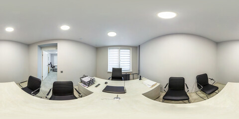full seamless spherical hdri panorama 360 in  interior work room or director or manager office in...