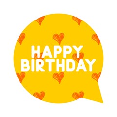 happy birthday handlettering vector celebration card