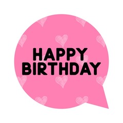 happy birthday handlettering vector celebration card