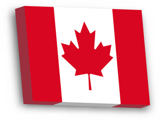 Fototapeta na wymiar 3D vector flag of Canada