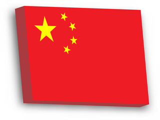 3D vector flag of China